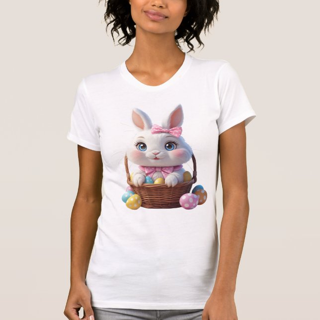 Påskhare - Kawaii Helgdag Delight T Shirt (Framsida)