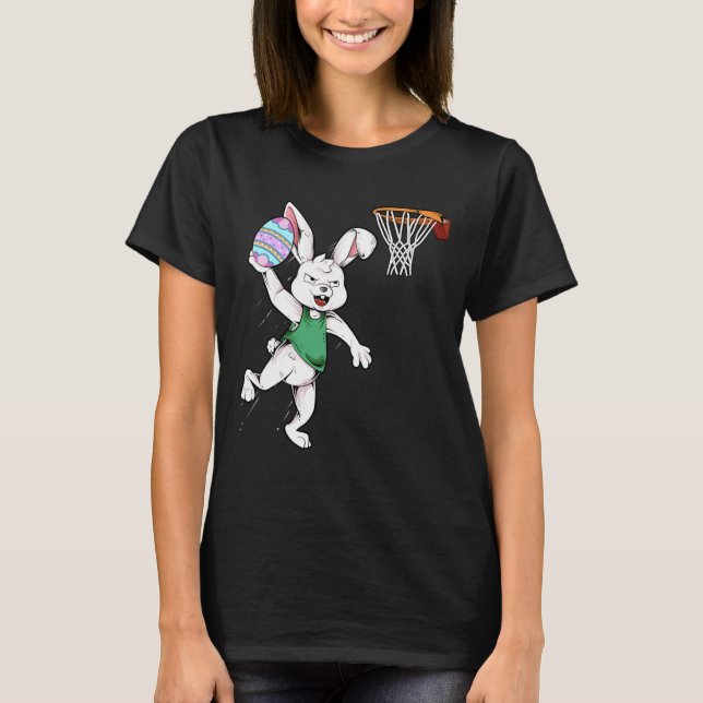 Påskhare Kids Boys Manar Rabbit Dunking Bysketby T Shirt (Framsida)
