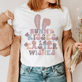 Påskhare Kisses Retro-Blommigt T Shirt