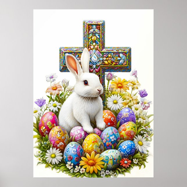 Påskhare Kor religiösa Art Poster (Framsidan)