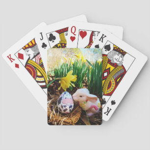 Påskhare kyssar Kow Egg Casinokort