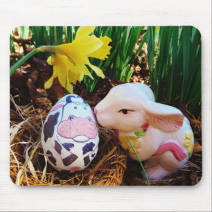 Påskhare kyssar Kow Egg Musmatta