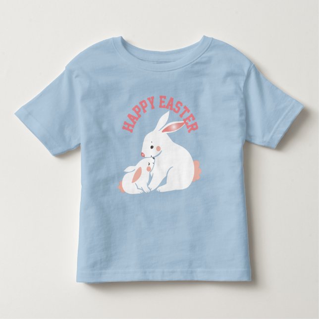 Påskhare Mamma och Baby T Shirt (Framsida)