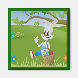 Påskhare med ägg magnet