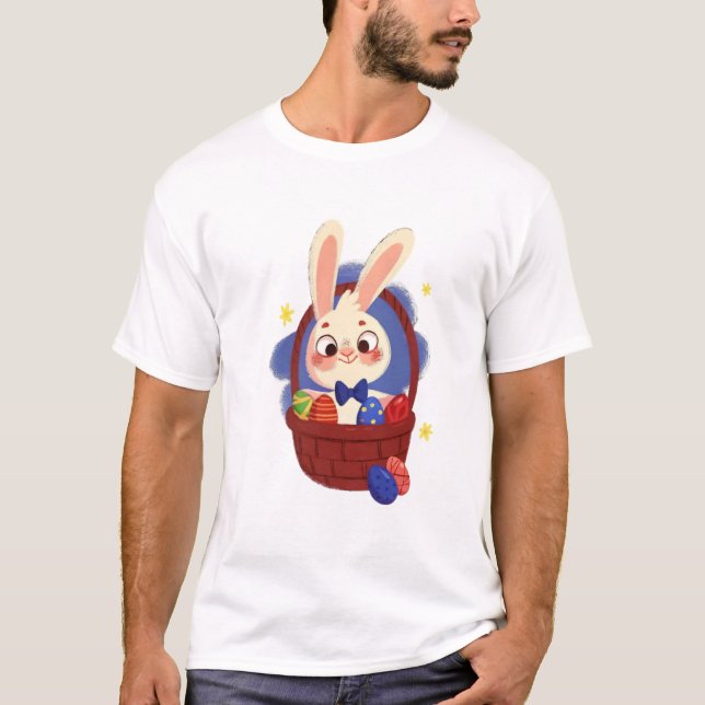 Påskhare med ägg t shirt (Framsida)