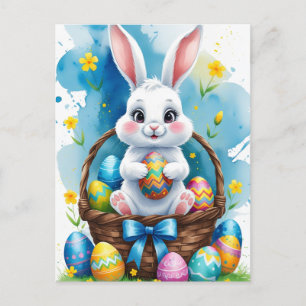 Påskhare med ägg vykort