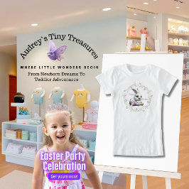 Påskhare med Basket av Eggs Girls T-Shirt