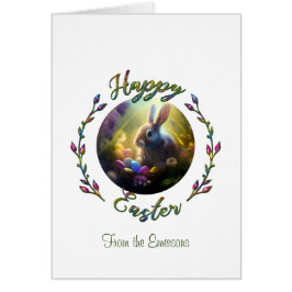 Påskhare med Egg Basket Hälsningskort