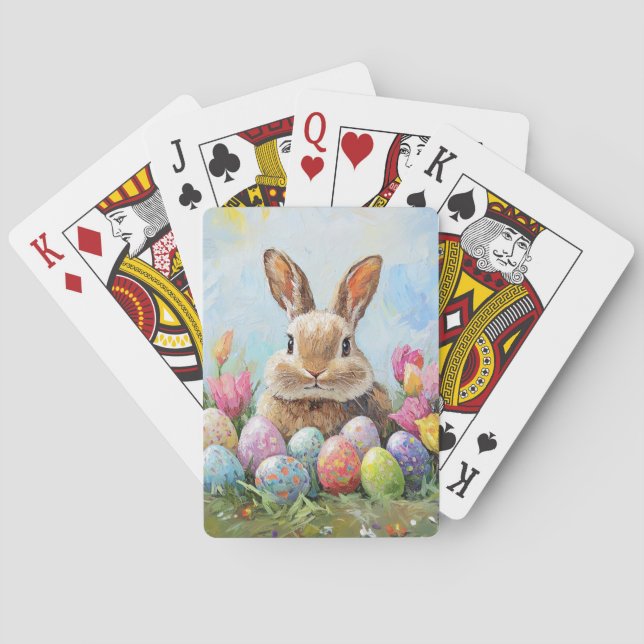 Påskhare med Färgad ägg Casinokort (Baksidan)