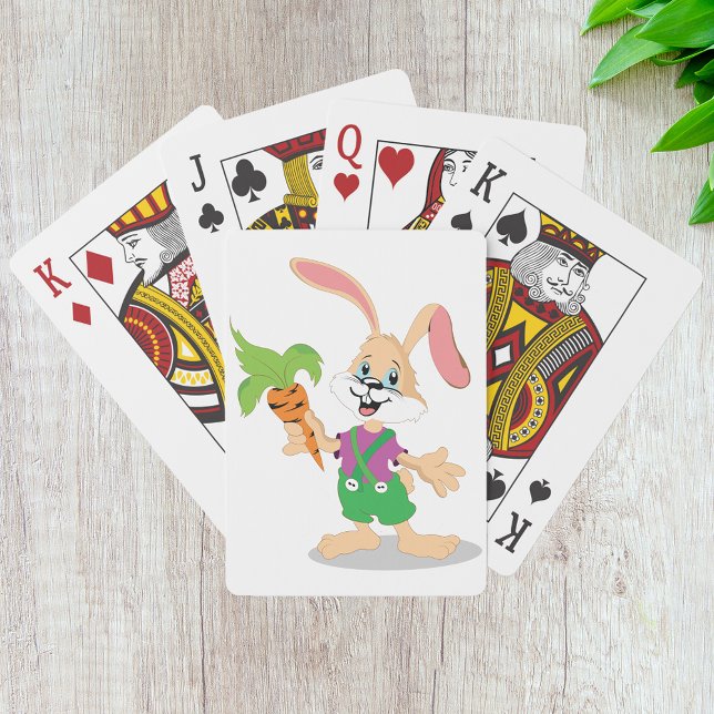 Påskhare med morotspaltkort casinokort (Skapare uppladdad)