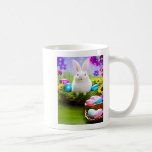 Påskhare med Påskägget Basket Kaffemugg