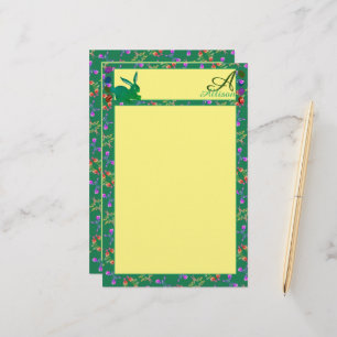 Påskhare Monogram Brevpapper