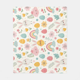 Påskhare Mönster Fleecefilt