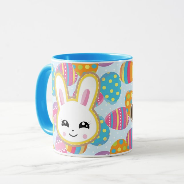 Påskhare Mugg, Cute Vår Coffee Kopp (Framsida vänster)