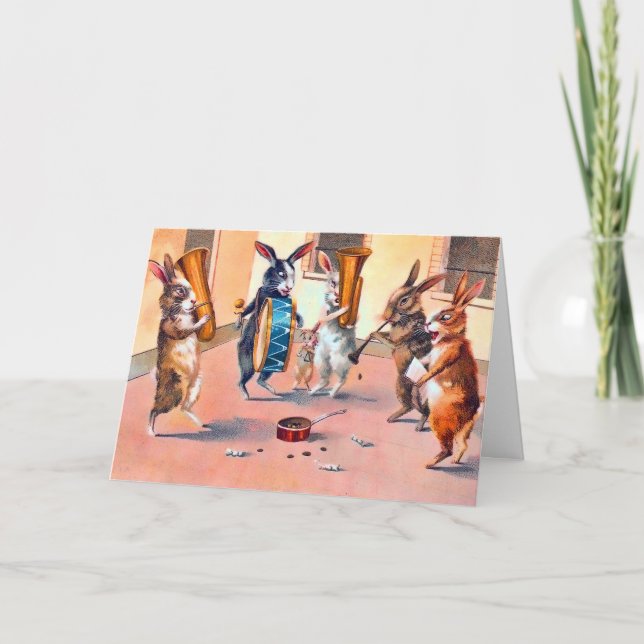 Påskhare Musician Card Helgkort (Framsida)