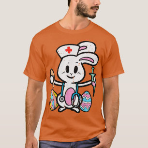 Påskhare Nurse Stethoscope Cute Rabbit SCrub T Shirt