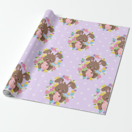 PÅSKHARE OCH ÄGG AV FÄRGKOLAT PRESENTPAPPER