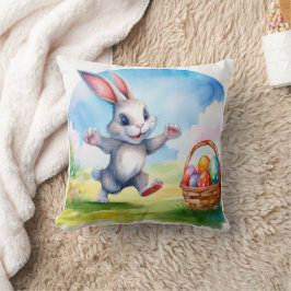 Påskhare och ägg Basket Kudde