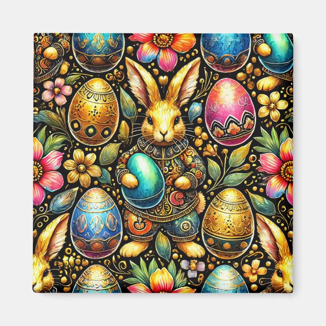 ~ Påskhare och ägg ~ Magnet (Framsidan)
