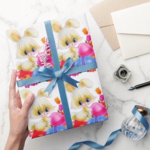 Påskhare- och äggmönster som slår in papper presentpapper