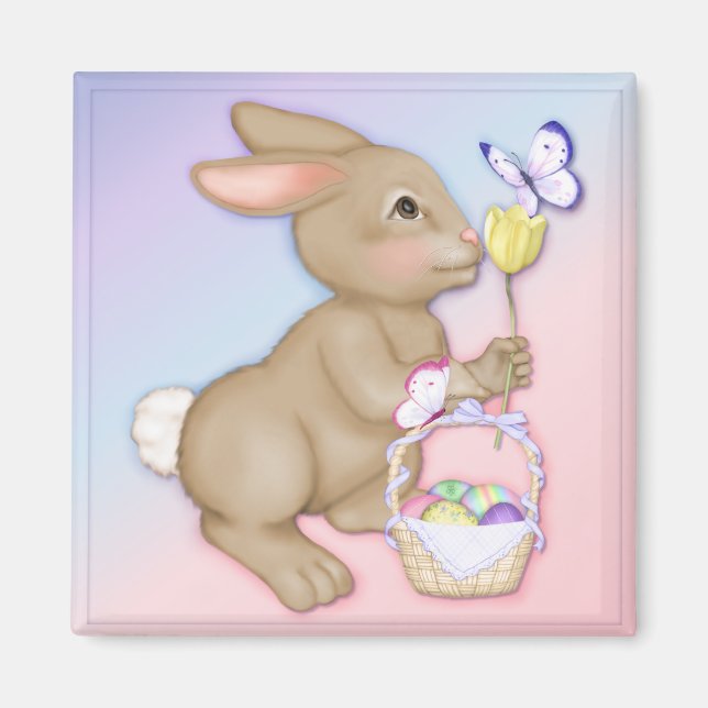 Påskhare och Basket Magnet (Framsidan)