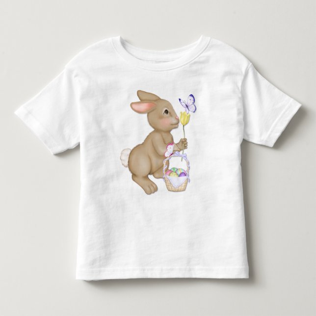 Påskhare och Basket T Shirt (Framsida)