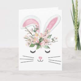 Påskhare och blommor kort