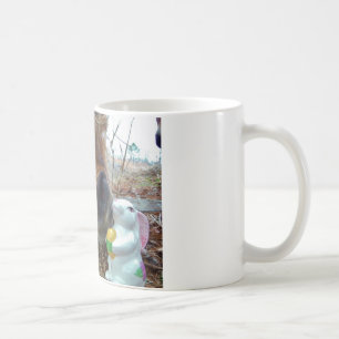 Påskhare och brun häst kaffemugg