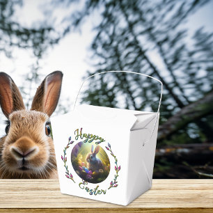Påskhare och Chick med deras äggBasket Presentaskar