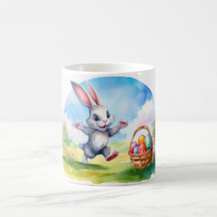 Påskhare och Eggs Basket, Mugg Gift
