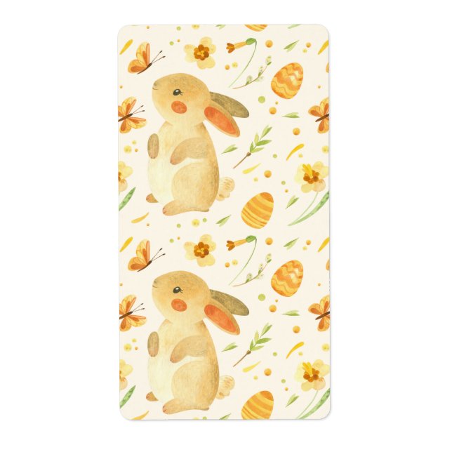 Påskhare och fjärilar fraktsedel (Framsidan)