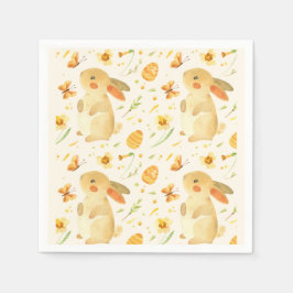 Påskhare och fjärilar pappersservett
