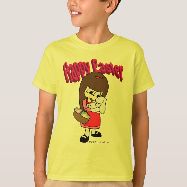 Påskhare och flickan tee shirt (Framsida)
