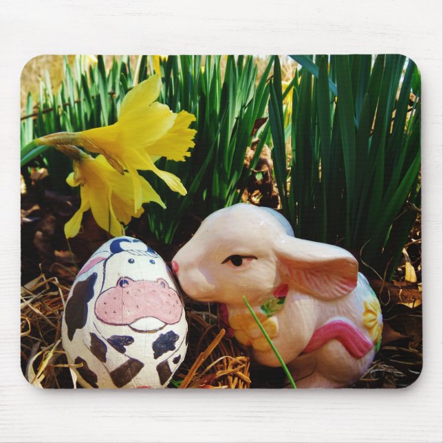 Påskhare- och koägg musmatta (Framsidan)