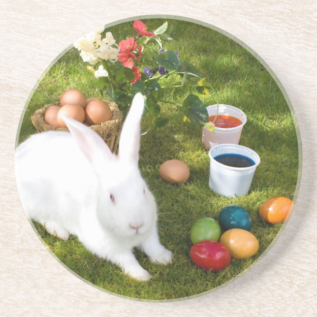 Påskhare och kulöra ägg underlägg (Framsidan)
