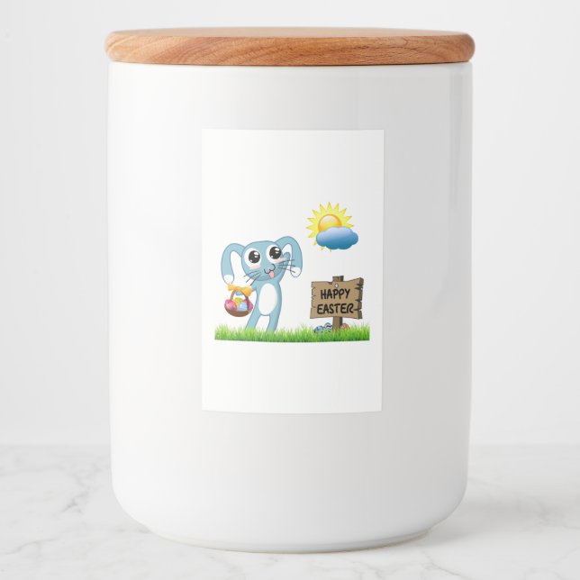 PÅSKHARE ÖNSKEMÅL a GLAD PÅSK Mat Etikett (Framsida)