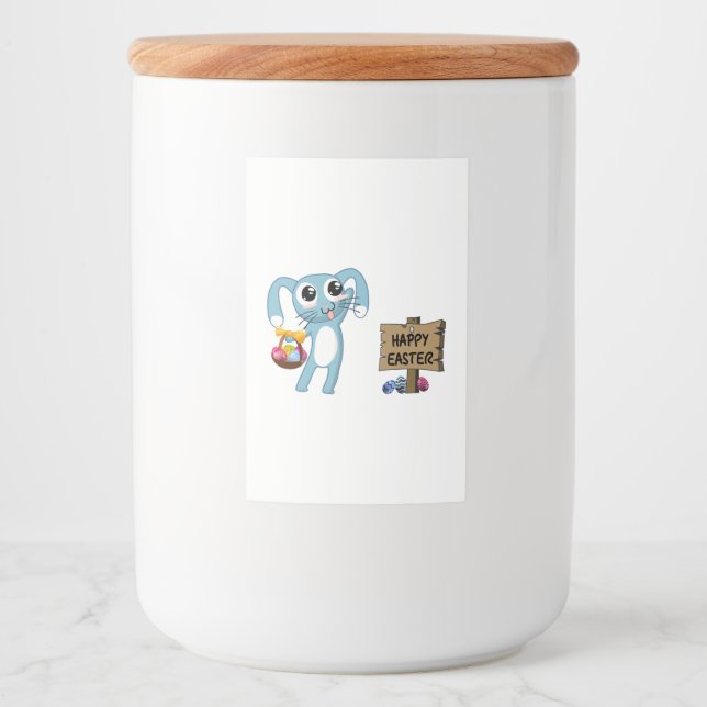 Påskhare önskemål Glad påsk Mat Etikett (Framsida)