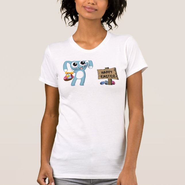 Påskhare önskemål Glad påsk T Shirt (Framsida)