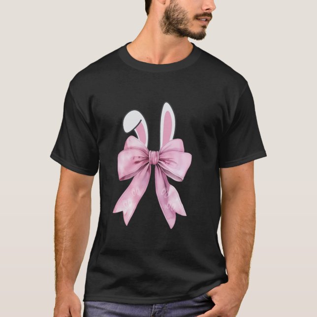 Påskhare Öron Coquette Bow Girl Lycklig Ea T Shirt (Framsida)