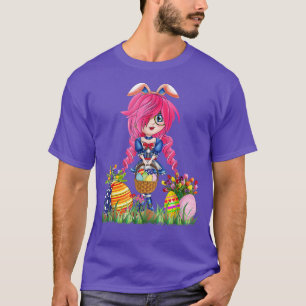 Påskhare Öron Japansk Anime Merch Cute Manga T Shirt