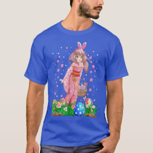Påskhare Öron Kawaii Japanska Anime Manga Tonåring T Shirt