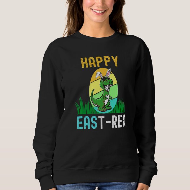 Påskhare Öster Rex Dinosaur Egg Lycklig Eastrawr T Shirt (Framsida)
