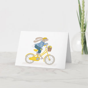 Påskhare på hennes cykelkort kort