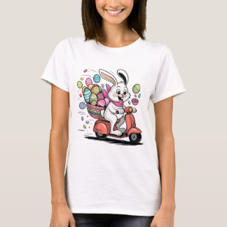 Påskhare på Scooter Tshirt T Shirt
