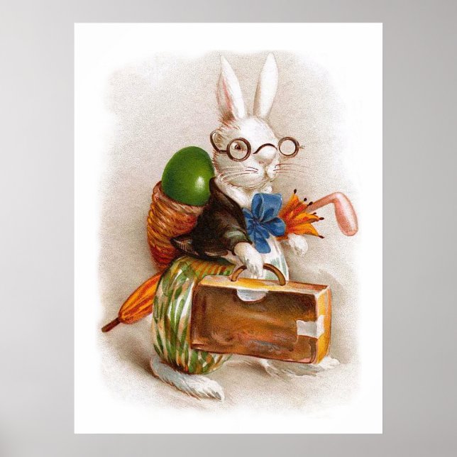 Påskhare på tröskel poster (Framsidan)