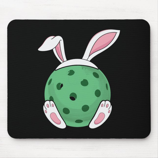 Påskhare Pickleball - Roligt Påsk Pickle Boll R Musmatta (Framsidan)