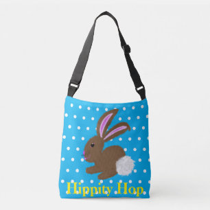 Påskhare Rabbit Blue White Polka dots Axelväska