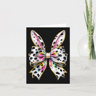 Påskhare Rabbit Coquette Bow Glad påsk Girl Kort