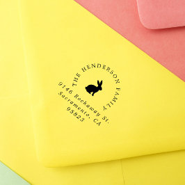 Påskhare Rabbit Elegant Typography Adress Stämpel