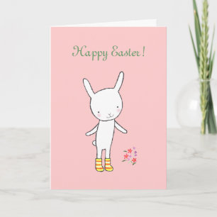 Påskhare Rabbit Glad påsk Funny Cute Card Helgkort